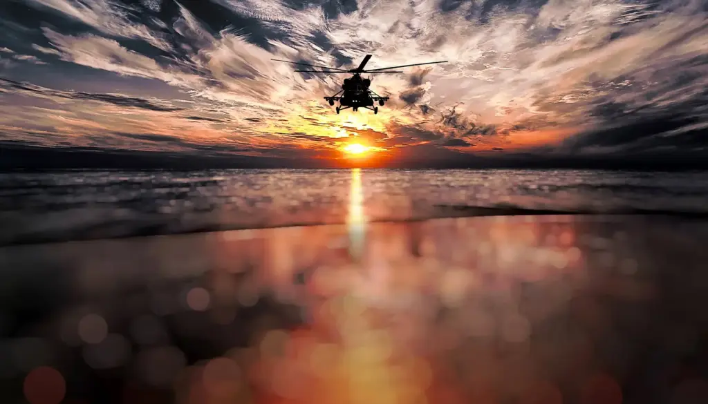 Helikopterplattform landning