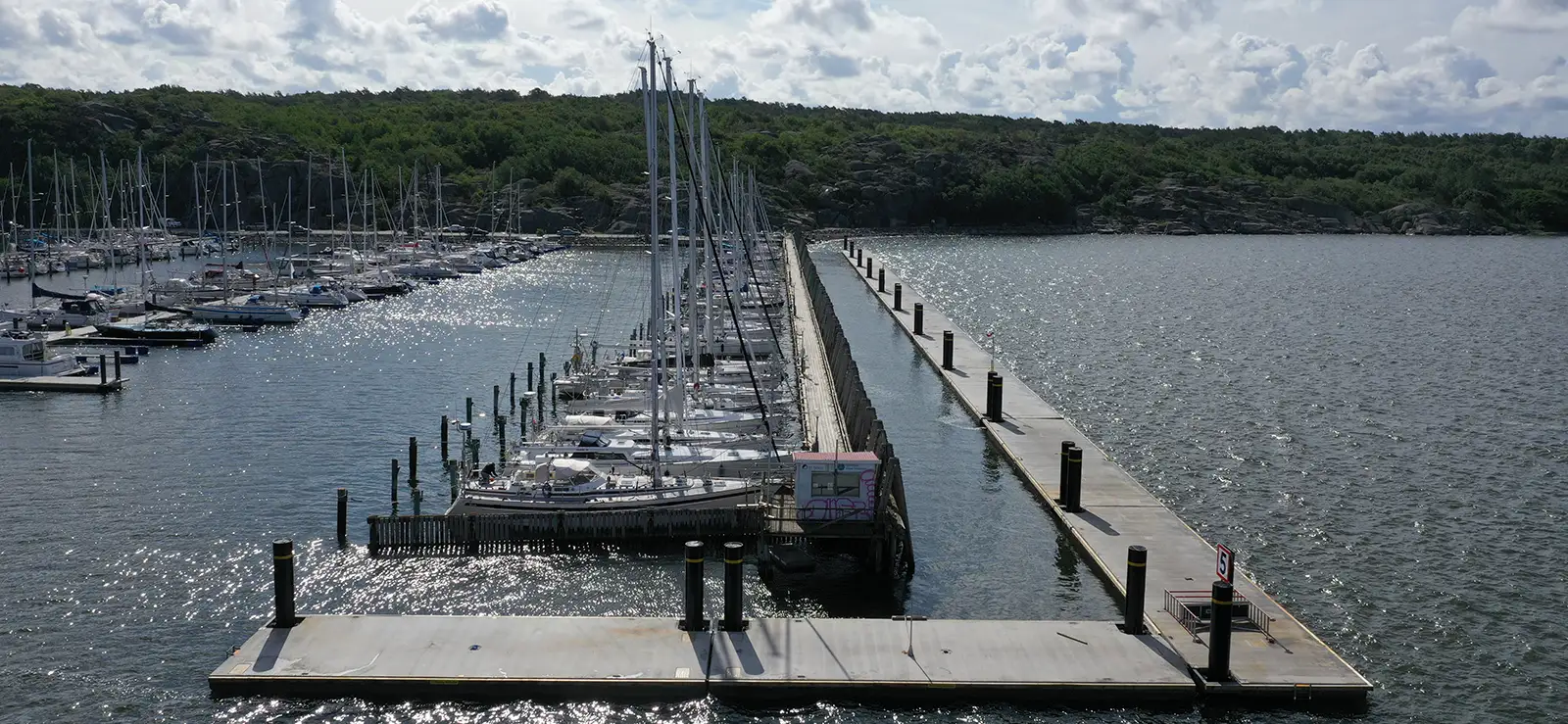 Hinsholmen marina i Göteborg
